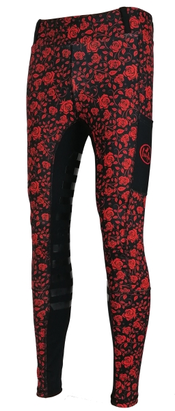 Riding Thights "Rose red" with high grip
